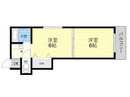 宮本マンション(2K/2階)の間取り写真