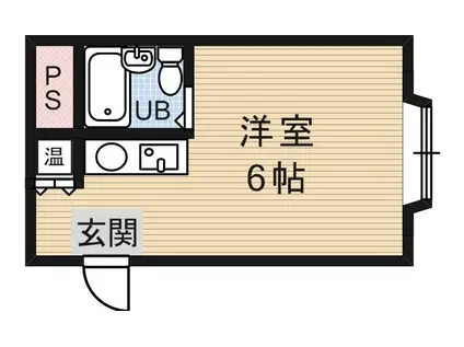 ハイツワールド(ワンルーム/1階)の間取り写真