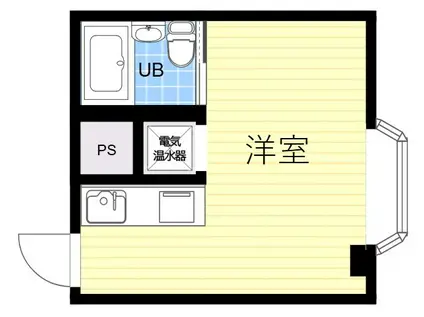ハイツワールド(ワンルーム/1階)の間取り写真