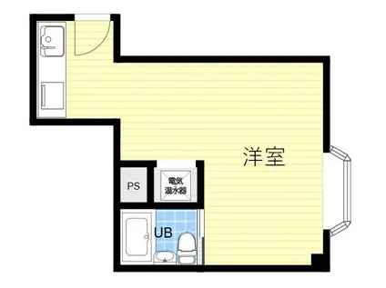 ハイツワールド(ワンルーム/1階)の間取り写真