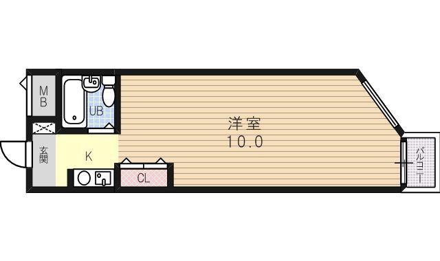 リーダースパーク21(1K/4階)の間取り写真