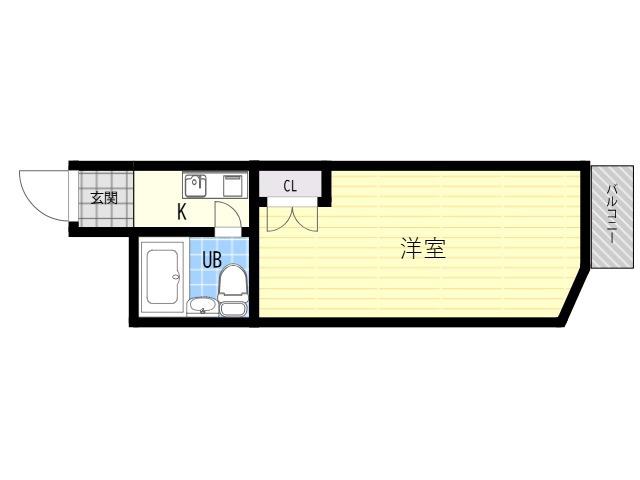 リーダースパーク21(1K/4階)の間取り写真