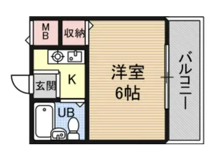 平野エンビィハイツ(1K/1階)の間取り写真