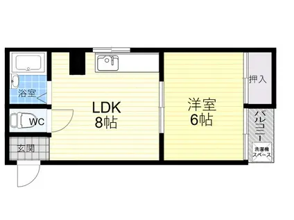 エンパイヤシティ(1LDK/3階)の間取り写真