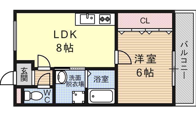 フェニックスロべニュー(1LDK/5階)の間取り写真
