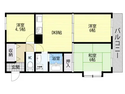 ヒューマニティプラザ(3DK/5階)の間取り写真