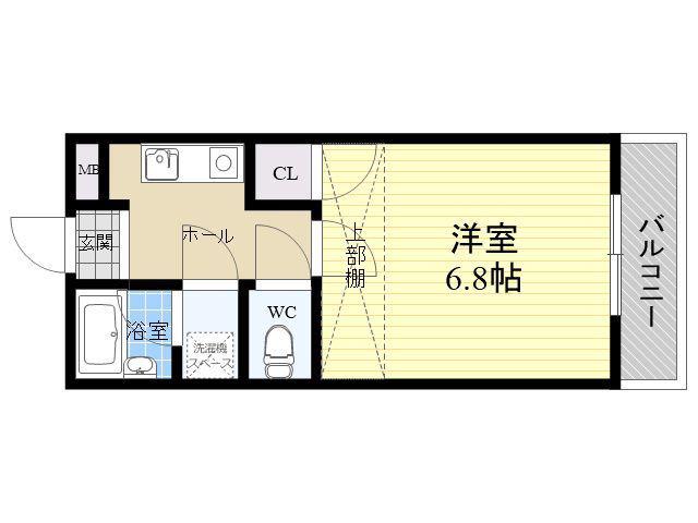 NICHERA加美(1K/3階)の間取り写真