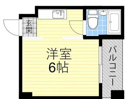 ミタカホーム7番(ワンルーム/5階)の間取り写真