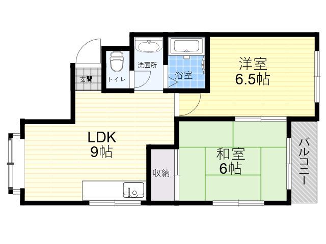 パークサンハイツ(2LDK/3階)の間取り写真