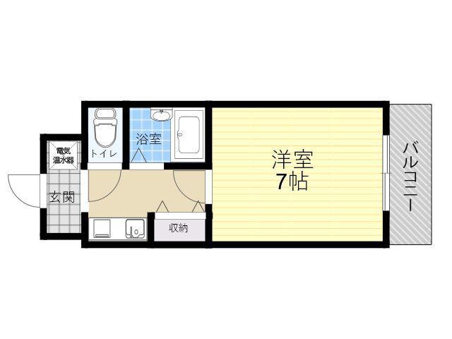 ベルメゾンK(1K/3階)の間取り写真