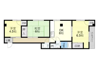 メゾンドデリシャス(3DK/4階)の間取り写真