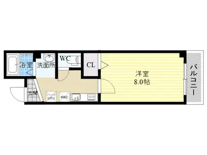 クレセントファーム(1K/2階)の間取り写真