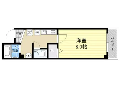 クレセントファーム(1K/3階)の間取り写真