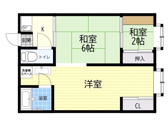 樋口マンション(2K/3階)の間取り写真