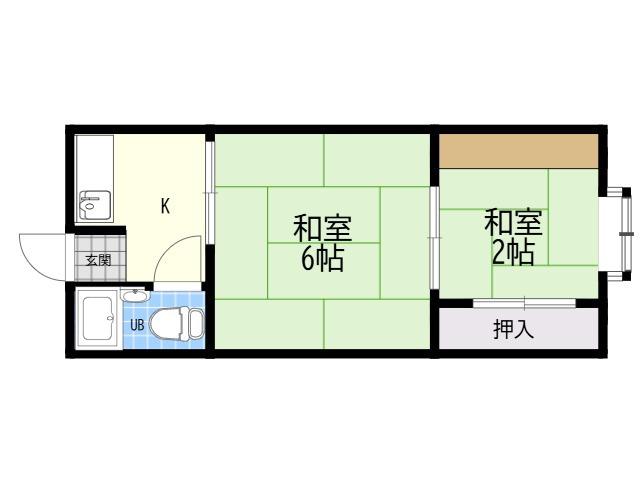 樋口マンション(2K/2階)の間取り写真
