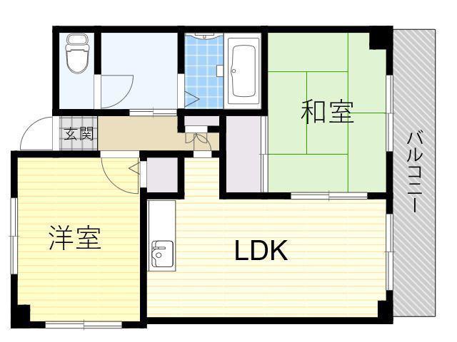ボナールデト(2LDK/6階)の間取り写真