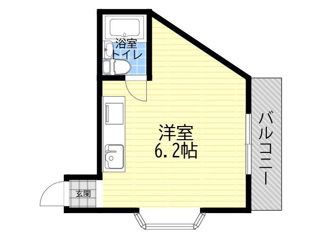JPアパートメント東住吉Ⅲ(ワンルーム/4階)の間取り写真