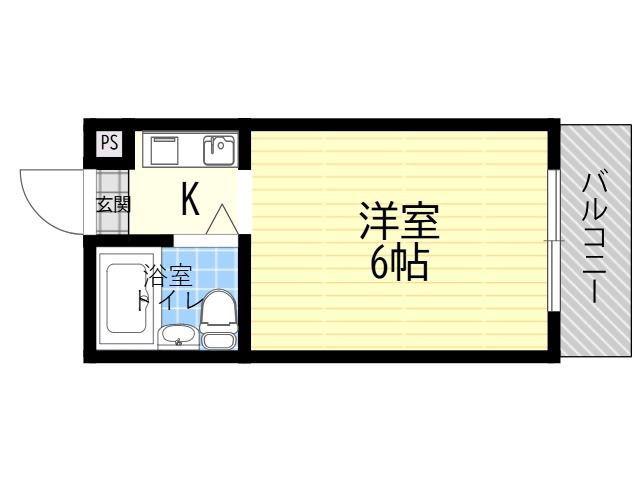 駒川エンビィハイツ(1K/5階)の間取り写真