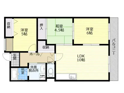 アミティエ喜連(3LDK/2階)の間取り写真