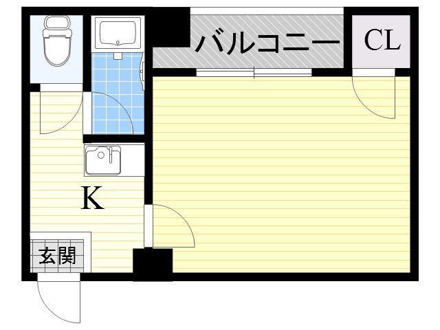 平野ビレッジPART3(1K/1階)の間取り写真
