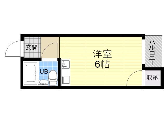 グレースハイツ 城南(ワンルーム/2階)の間取り写真