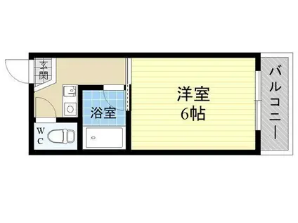 グランドリーペペ平野東(1K/9階)の間取り写真