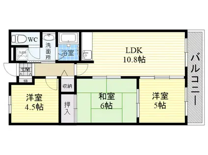 グレース鈴鹿(3LDK/2階)の間取り写真