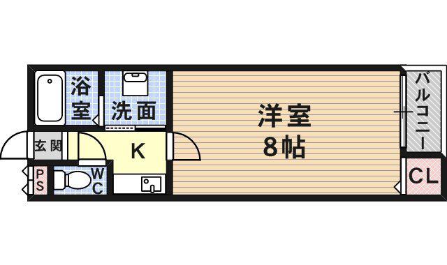 SKグリーンハイツ(1K/1階)の間取り写真
