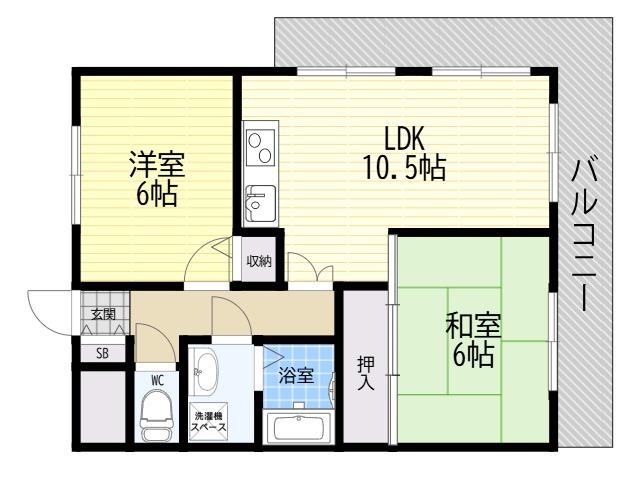 ヴェルデ瑞穂壱番館(3DK/4階)の間取り写真