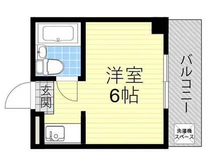 KUマンション(ワンルーム/6階)の間取り写真