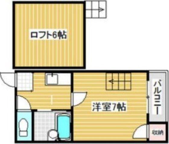SKハイツ照ヶ丘(1K/7階)の間取り写真
