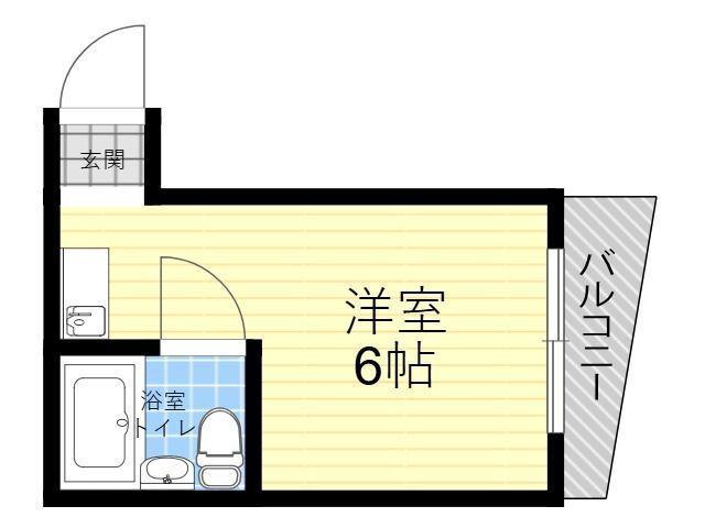 ビスタ加美(ワンルーム/2階)の間取り写真