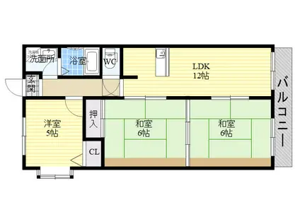 メゾンドシャンボール(3LDK/2階)の間取り写真