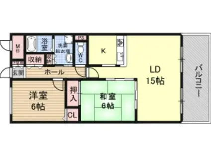 モアフィールド(1SLDK/4階)の間取り写真