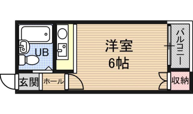PALMIZIO平野西Ⅲ(ワンルーム/5階)の間取り写真