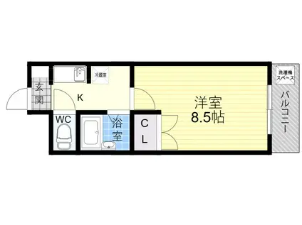 えんだら50歩(1K/7階)の間取り写真