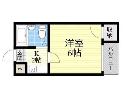 ロイヤルパレス東住吉(1K/1階)の間取り写真