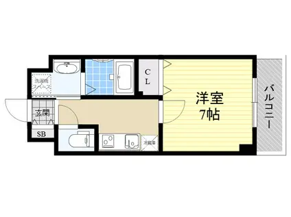 FERIO フェリオ(1K/2階)の間取り写真