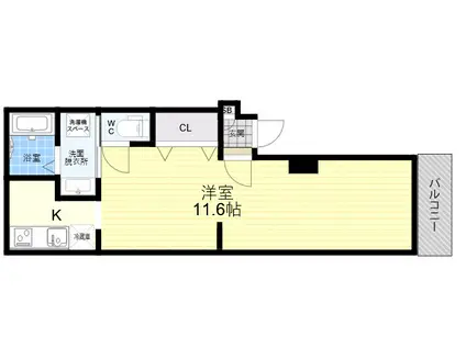 サンエスカーザ(1K/2階)の間取り写真