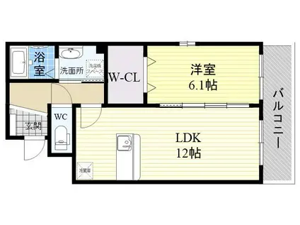 レジデンス コーワ(1LDK/1階)の間取り写真