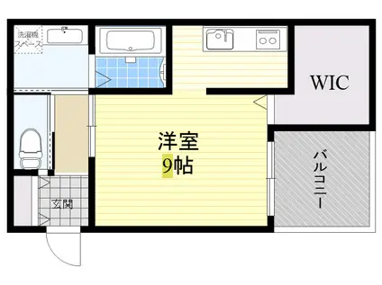 ディアコート矢田(ワンルーム/3階)の間取り写真