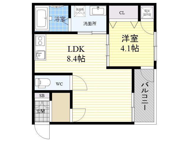 DOAHN加美正覚寺(1LDK/1階)の間取り写真
