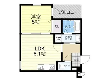 FUJIPALACE 桜 西今川Ⅱ番館(1LDK/1階)の間取り写真