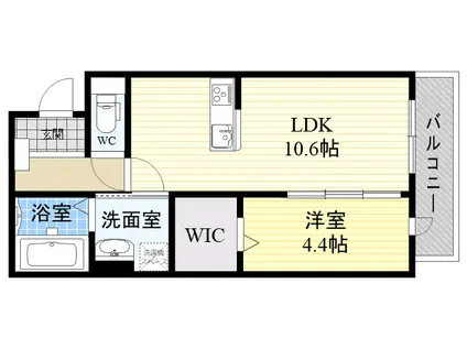 ADONIS COURT 加美NEXT(1LDK/3階)の間取り写真