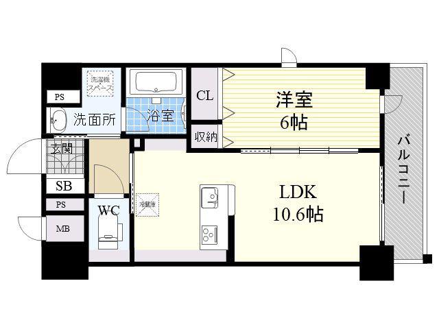 DAIRE・N(1LDK/1階)の間取り写真