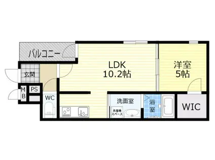フジパレス平野上町(1LDK/1階)の間取り写真