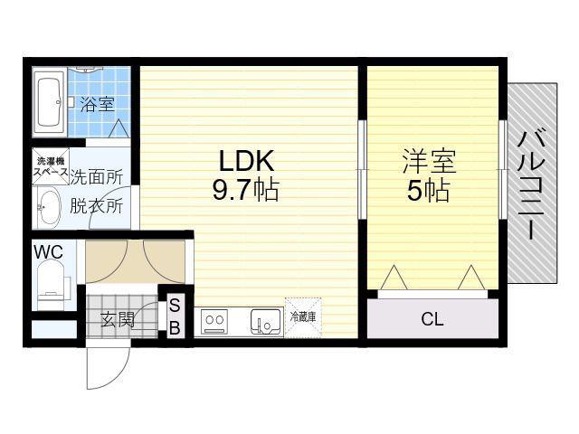 MARKVILLA加美(1LDK/1階)の間取り写真