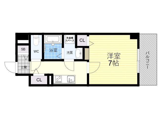 ヘスティア(1K/3階)の間取り写真