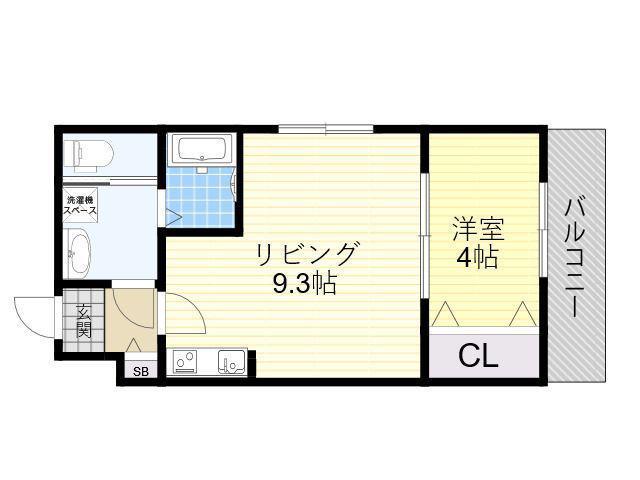 H-MAISON平野ウエスト2(1LDK/1階)の間取り写真