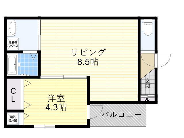 F ASECIA ASSIST(1LDK/2階)の間取り写真